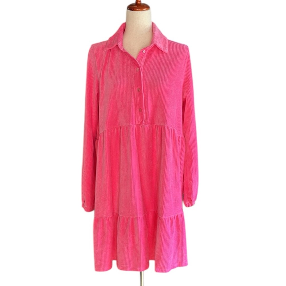 ASOS Cord Smock Mini Dress with Peplum Hem - Picture 5 of 10